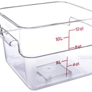 cambro 12sfscw135 camwear polycarbonate square food storage container, 12 quart